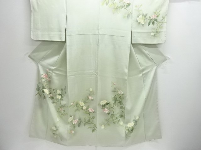 JAPANESE KIMONO / HOMONGI / BRANCH FLOWER / BOKASHI